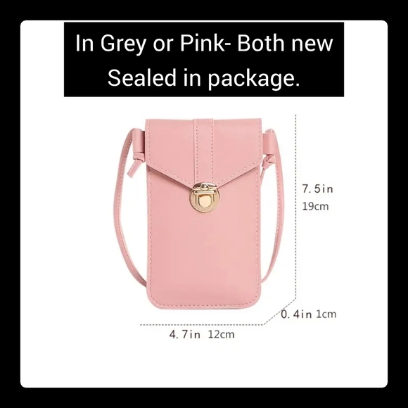 5/25 Cell Phone Carrier Purse w protective see through screen touch back w clasp - Picture 4 of 9